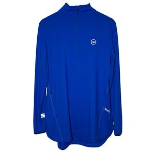 Veil Spark 1/4 Zip Pullover Tunic Women Medium Royal Blue Reflective Performance